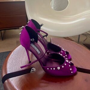 SJP Purple Satin Heels